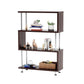 11.81" Wide Engineered Wood Geometric Bookcase Contemporary Metal and Wood Bookcase Clearhalo 'Bookcases' 'furn' 'furn_bookcases' 'Furniture' 'Office Furniture' 5819829