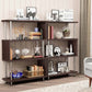 11.81" Wide Engineered Wood Geometric Bookcase Contemporary Metal and Wood Bookcase Clearhalo 'Bookcases' 'furn' 'furn_bookcases' 'Furniture' 'Office Furniture' 5819834