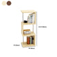 11.81" Wide Engineered Wood Geometric Bookcase Contemporary Metal and Wood Bookcase Clearhalo 'Bookcases' 'furn' 'furn_bookcases' 'Furniture' 'Office Furniture' 5819838