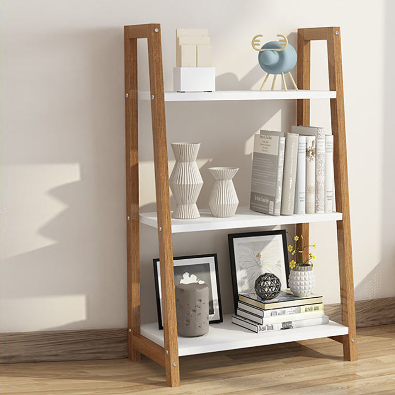 Modern Ladder Shelf Bookcase Wooden Bookshelf for Study Room 19.7"L x 11.8"W x 35.4"H Natural Clearhalo 'Bookcases' 'furn' 'furn_bookcases' 'Furniture' 'Office Furniture' 5819841