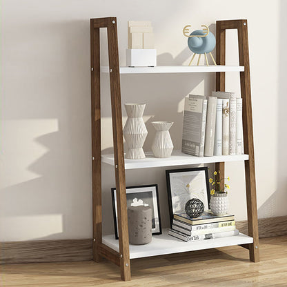 Modern Ladder Shelf Bookcase Wooden Bookshelf for Study Room 19.7"L x 11.8"W x 35.4"H Dark Walnut Clearhalo 'Bookcases' 'furn' 'furn_bookcases' 'Furniture' 'Office Furniture' 5819842