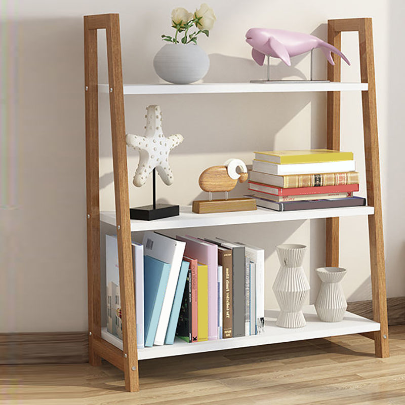 Modern Ladder Shelf Bookcase Wooden Bookshelf for Study Room 27.6"L x 11.8"W x 35.4"H Natural Clearhalo 'Bookcases' 'furn' 'furn_bookcases' 'Furniture' 'Office Furniture' 5819848