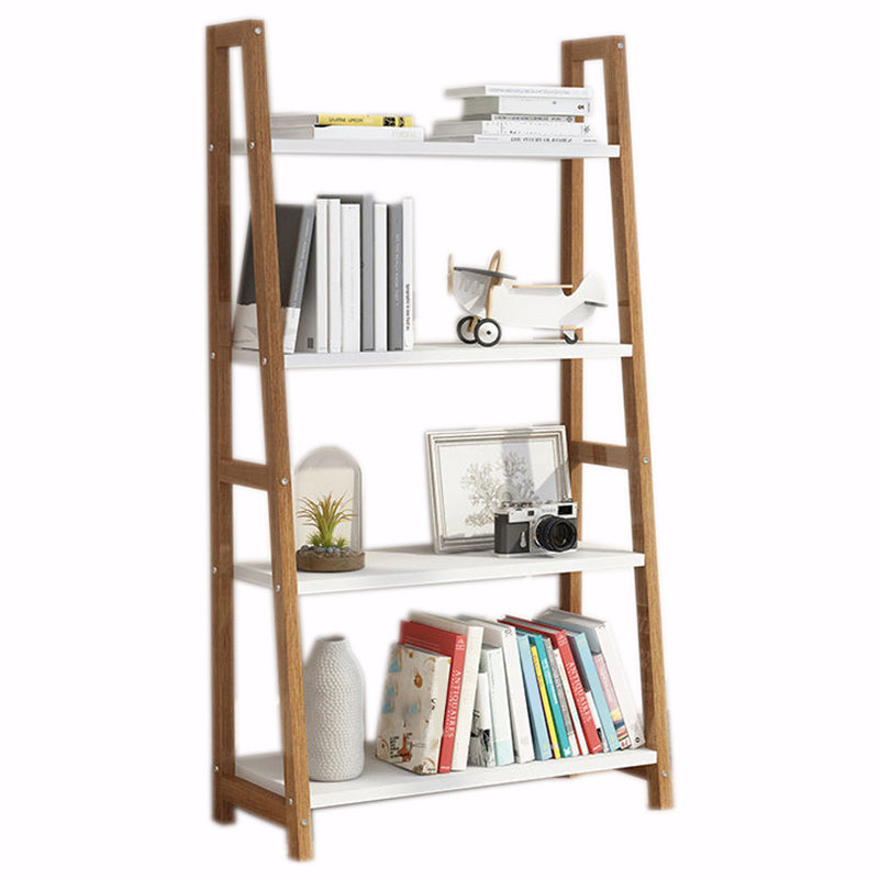 Modern Ladder Shelf Bookcase Wooden Bookshelf for Study Room 23.6"L x 11.8"W x 43.3"H Natural Clearhalo 'Bookcases' 'furn' 'furn_bookcases' 'Furniture' 'Office Furniture' 5819857