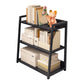 11.81" Wide Ladder Bookshelf Contemporary Metal and Wood Bookcase 23.6"L x 11.8"W x 27.2"H Black Clearhalo 'Bookcases' 'furn' 'furn_bookcases' 'Furniture' 'Office Furniture' 5819907
