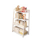 11.81" Wide Ladder Bookshelf Contemporary Metal and Wood Bookcase 19.7"L x 11.8"W x 38.2"H White Clearhalo 'Bookcases' 'furn' 'furn_bookcases' 'Furniture' 'Office Furniture' 5819914