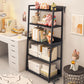 11.81" Wide Ladder Bookshelf Contemporary Metal and Wood Bookcase Clearhalo 'Bookcases' 'furn' 'furn_bookcases' 'Furniture' 'Office Furniture' 5819926