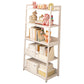 11.81" Wide Ladder Bookshelf Contemporary Metal and Wood Bookcase 23.6"L x 11.8"W x 59.1"H White Clearhalo 'Bookcases' 'furn' 'furn_bookcases' 'Furniture' 'Office Furniture' 5819930