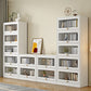 Modern Engineered Wood Bookshelf Standaard gesloten achterste boekenkast met deuren