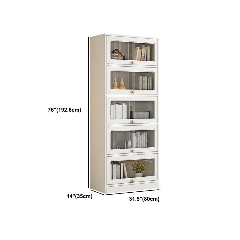 Modern Engineered Wood Bookshelf Standaard gesloten achterste boekenkast met deuren