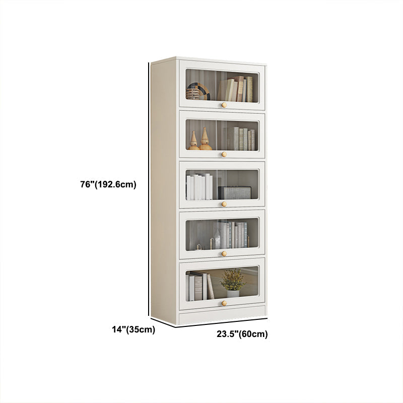 Modern Engineered Wood Bookshelf Standaard gesloten achterste boekenkast met deuren