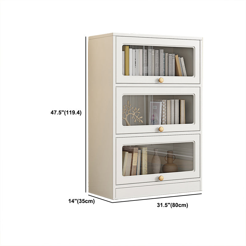 Modern Engineered Wood Bookshelf Standaard gesloten achterste boekenkast met deuren
