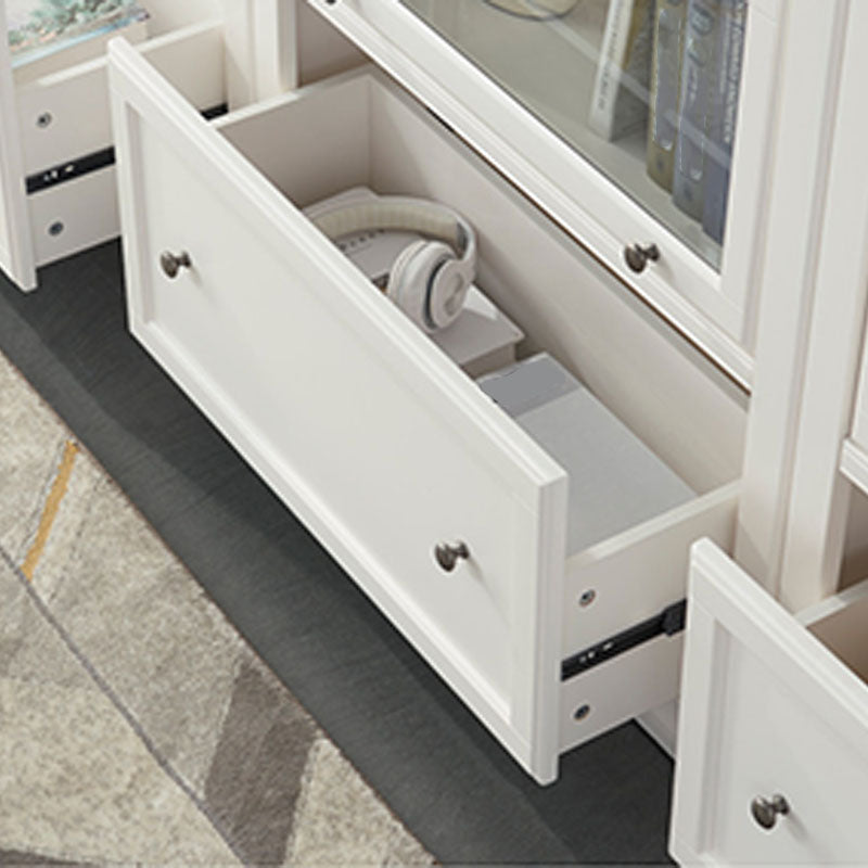 Libreria bianca contemporanea Scaffale di libri di legno standard