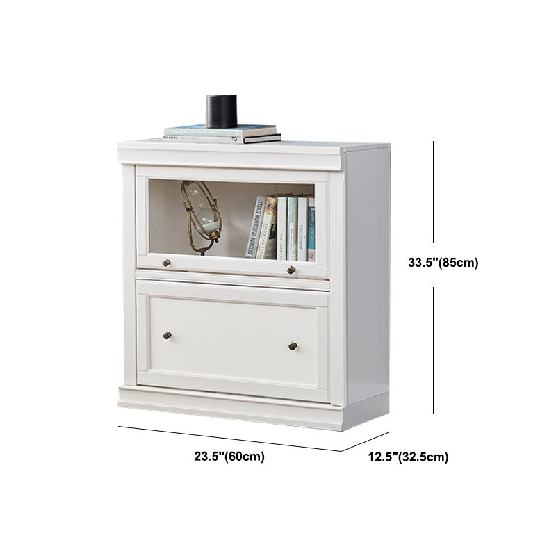 Libreria bianca contemporanea Scaffale di libri di legno standard