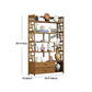 Modern Bamboo Floor Shelf Bookcase Open Book Shelf for Study Room
