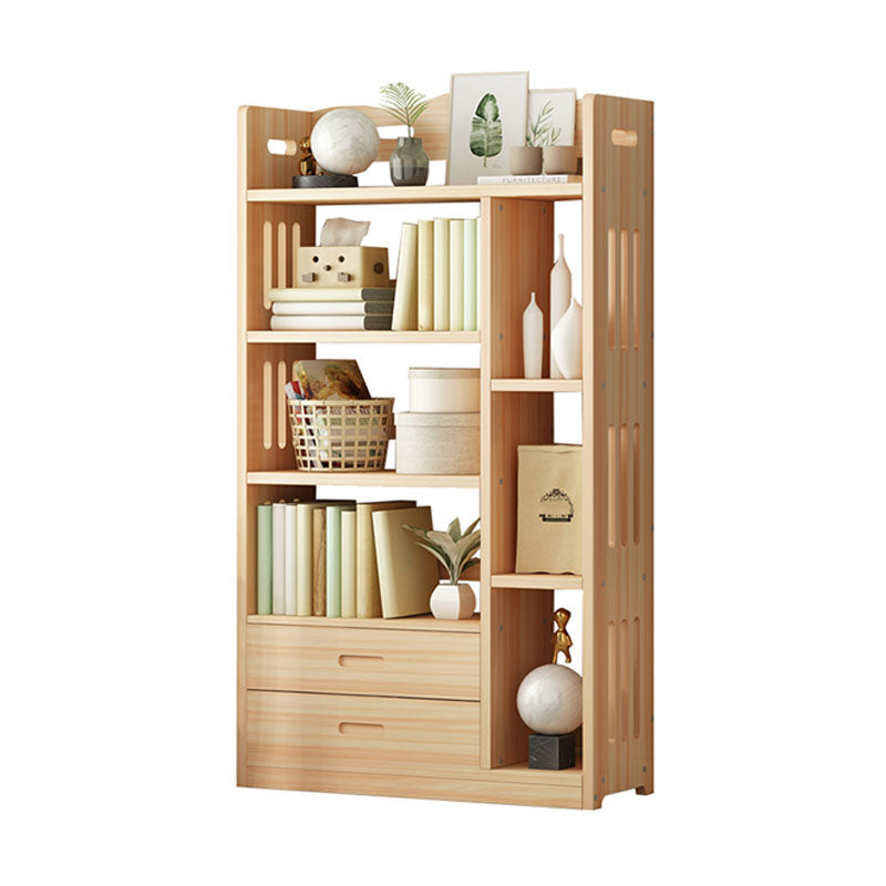 モダンフロアブラウンブックシェルフウッドエンドオープンシェルフ本棚家のための本棚