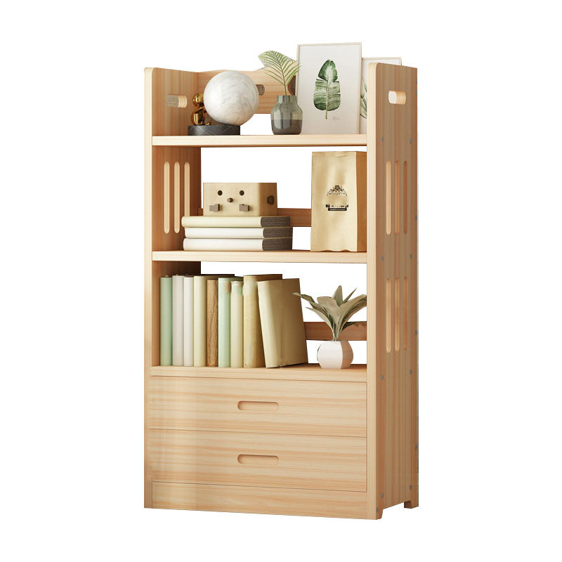 モダンフロアブラウンブックシェルフウッドエンドオープンシェルフ本棚家のための本棚