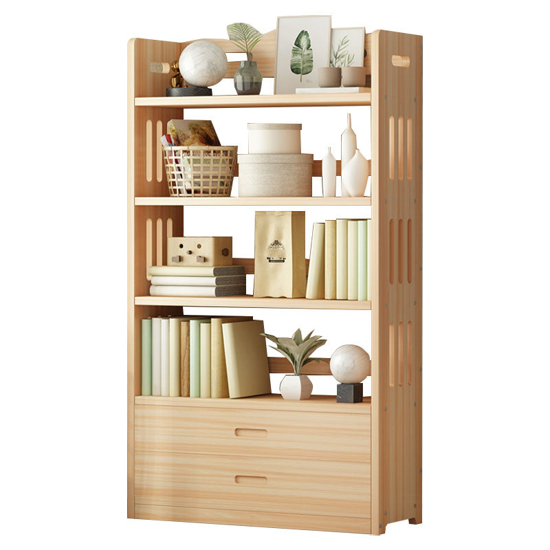 モダンフロアブラウンブックシェルフウッドエンドオープンシェルフ本棚家のための本棚