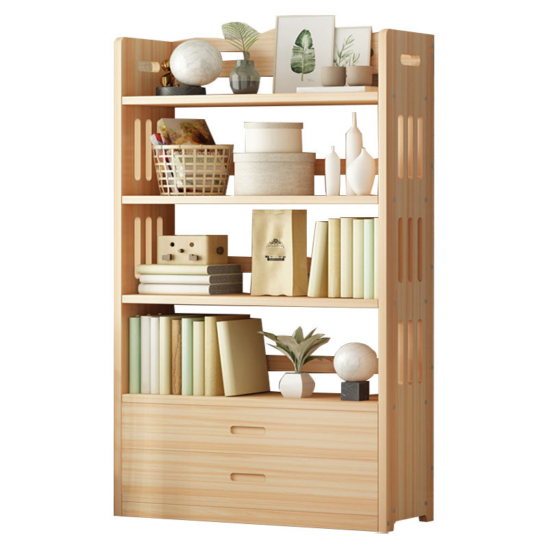モダンフロアブラウンブックシェルフウッドエンドオープンシェルフ本棚家のための本棚