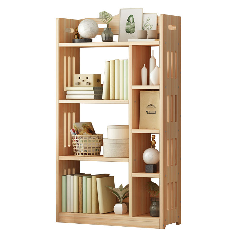 モダンフロアブラウンブックシェルフウッドエンドオープンシェルフ本棚家のための本棚