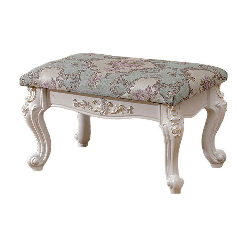 13.8" W Victorian Wood Seating Bench Cushioned Entryway Bench Green Clearhalo 'Benches' 'Chairs & Seating' 'furn' 'furn_benches' 'Furniture' 'Living Room Furniture' 5820140