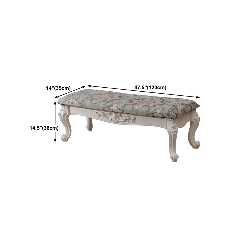 13.8" W Victorian Wood Seating Bench Cushioned Entryway Bench Clearhalo 'Benches' 'Chairs & Seating' 'furn' 'furn_benches' 'Furniture' 'Living Room Furniture' 5820155
