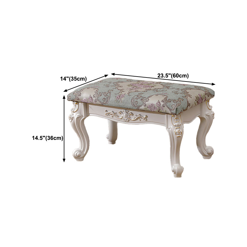 13.8" W Victorian Wood Seating Bench Cushioned Entryway Bench Clearhalo 'Benches' 'Chairs & Seating' 'furn' 'furn_benches' 'Furniture' 'Living Room Furniture' 5820158