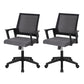 Modern & Contemporary Wheels Chair Fabric Desk Chair Mid-Back Office Chair