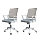 Modern & Contemporary Wheels Chair Fabric Desk Chair Mid-Back Office Chair