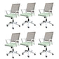 Modern & Contemporary Wheels Chair Fabric Desk Chair Mid-Back Office Chair
