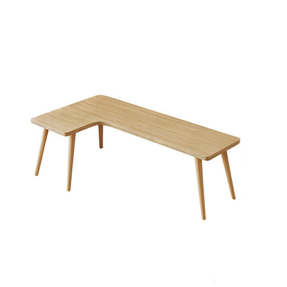 Solid Wood L-Shape Writing Desk Modern & Contemporary Laptopt Table