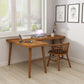 30"H Contemporary Office Desk L-Shape Solid Wood Writing Desk