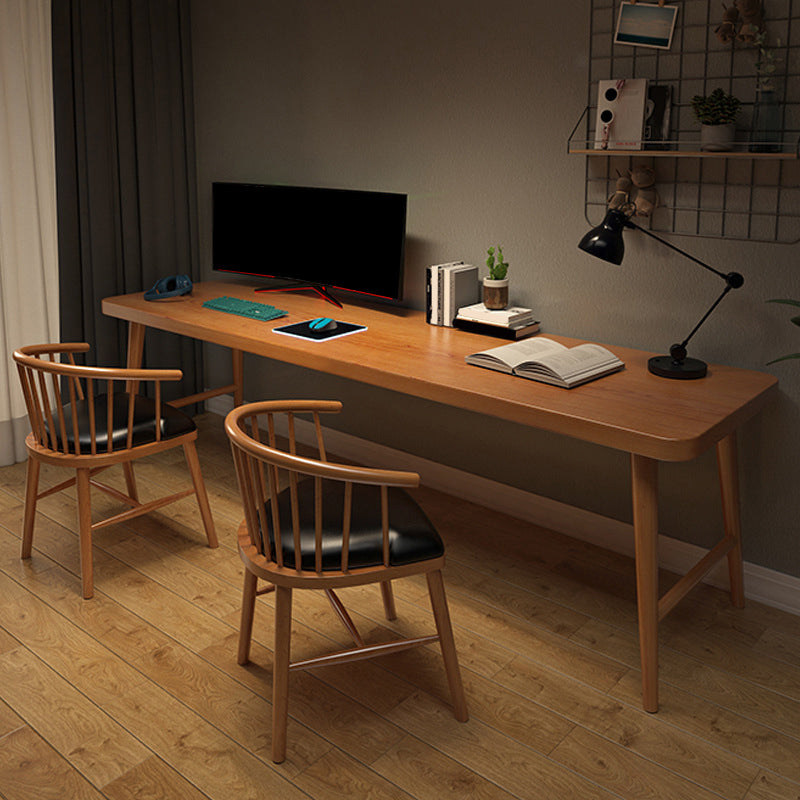 Solid Wood Writing Desk Rectangular Contemporary Office Desk