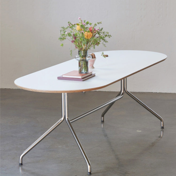 34 Inch Wide Contemporary Office Desk Oval Wooden Writing Desk Clearhalo 'furn' 'furn_office_desk' 'Furniture' 'Office Desks' 'Office Furniture' 'office_desk' 5820488