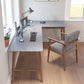 30"H Contemporary Office Desk L-Shape Ash Gray Writing Desk for Bedroom