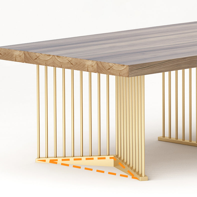 Solid Wood Rectangular Shape Meeting Table Luxury Writing Desk