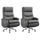 Faux Leather Executive Chair High Back Swivel Arms Included Office Chair Grey 2 Piece Set Clearhalo 'furn' 'furn_office_chair' 'Furniture' 'Office Chairs' 'Office Furniture' 'office_chair' 5820890