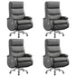 Faux Leather Executive Chair High Back Swivel Arms Included Office Chair Grey 4 Piece Set Clearhalo 'furn' 'furn_office_chair' 'Furniture' 'Office Chairs' 'Office Furniture' 'office_chair' 5820891