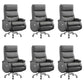 Faux Leather Executive Chair High Back Swivel Arms Included Office Chair Grey 6 Piece Set Clearhalo 'furn' 'furn_office_chair' 'Furniture' 'Office Chairs' 'Office Furniture' 'office_chair' 5820893