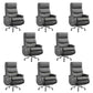 Faux Leather Executive Chair High Back Swivel Arms Included Office Chair Grey 8 Piece Set Clearhalo 'furn' 'furn_office_chair' 'Furniture' 'Office Chairs' 'Office Furniture' 'office_chair' 5820896