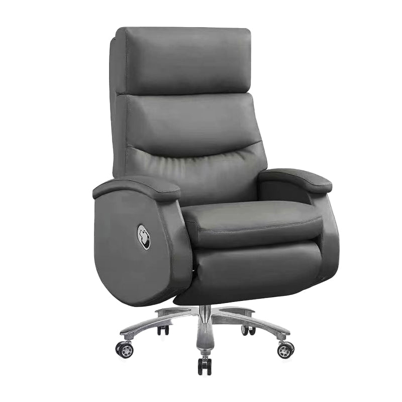 Faux Leather Executive Chair High Back Swivel Arms Included Office Chair Clearhalo 'furn' 'furn_office_chair' 'Furniture' 'Office Chairs' 'Office Furniture' 'office_chair' 5820898