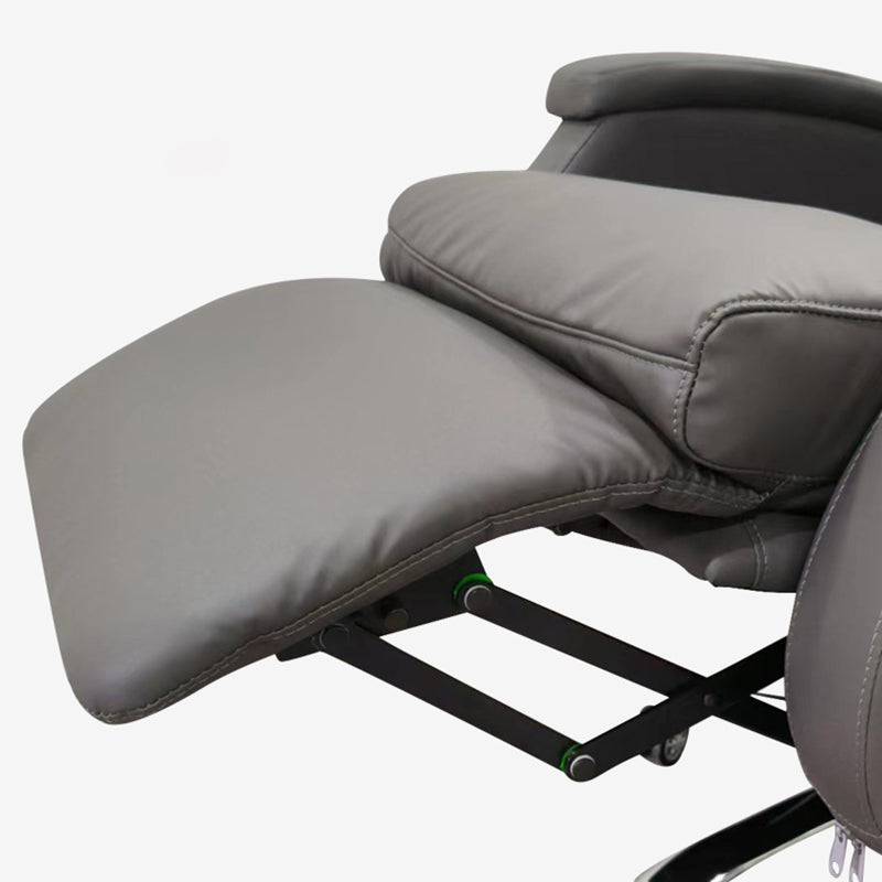 Faux Leather Executive Chair High Back Swivel Arms Included Office Chair Clearhalo 'furn' 'furn_office_chair' 'Furniture' 'Office Chairs' 'Office Furniture' 'office_chair' 5820900