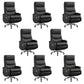 Faux Leather Executive Chair High Back Swivel Arms Included Office Chair Black 8 Piece Set Clearhalo 'furn' 'furn_office_chair' 'Furniture' 'Office Chairs' 'Office Furniture' 'office_chair' 5820905