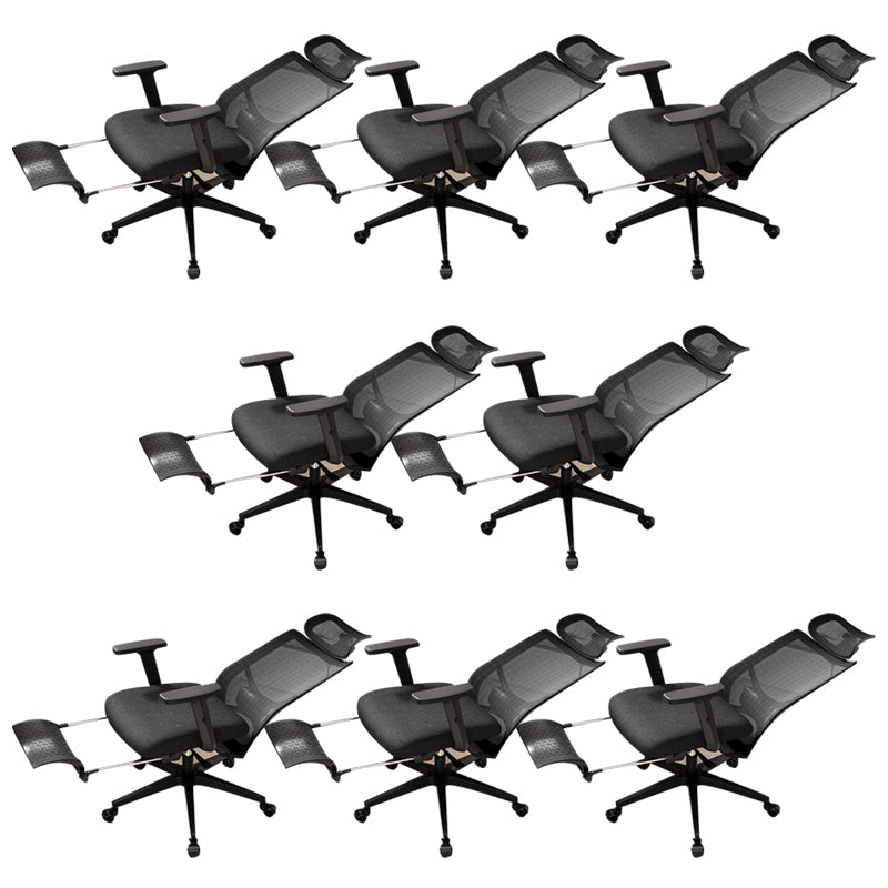 Sedia a maglie moderna sedia da scrivania di supporto lombare con ruote