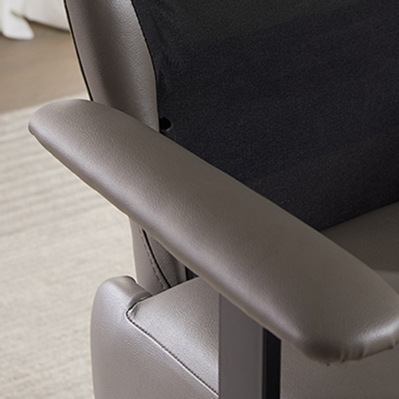 Modern Office Chair Swivel Arm Accent High-Back Leather Chair Clearhalo 'furn' 'furn_office_chair' 'Furniture' 'Office Chairs' 'Office Furniture' 'office_chair' 5820949
