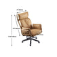 Modern Slide High Back Office Chai Brown Leather Office Chair Clearhalo 'furn' 'furn_office_chair' 'Furniture' 'Office Chairs' 'Office Furniture' 'office_chair' 5821009