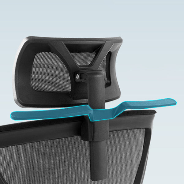 Chaise de chaise moderne chaise d'ordinateur de chaise en milieu de dos avec roues en noir / rouge / bleu