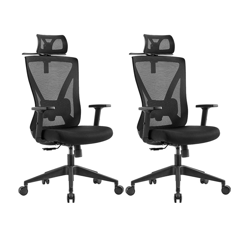 Chaise de chaise moderne chaise d'ordinateur de chaise en milieu de dos avec roues en noir / rouge / bleu