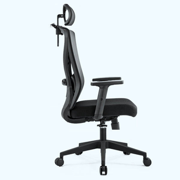 Chaise de chaise moderne chaise d'ordinateur de chaise en milieu de dos avec roues en noir / rouge / bleu