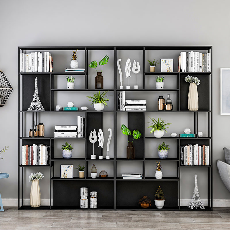 Modern Iron Geometric Shelf Living Room 78.74" Height Bookshelf Clearhalo 'Bookcases' 'furn' 'furn_bookcases' 'Furniture' 'Office Furniture' 5821118