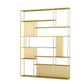 Modern Iron Geometric Shelf Living Room 78.74" Height Bookshelf 59.1"L x 9.8"W x 78.7"H Gold Clearhalo 'Bookcases' 'furn' 'furn_bookcases' 'Furniture' 'Office Furniture' 5821128